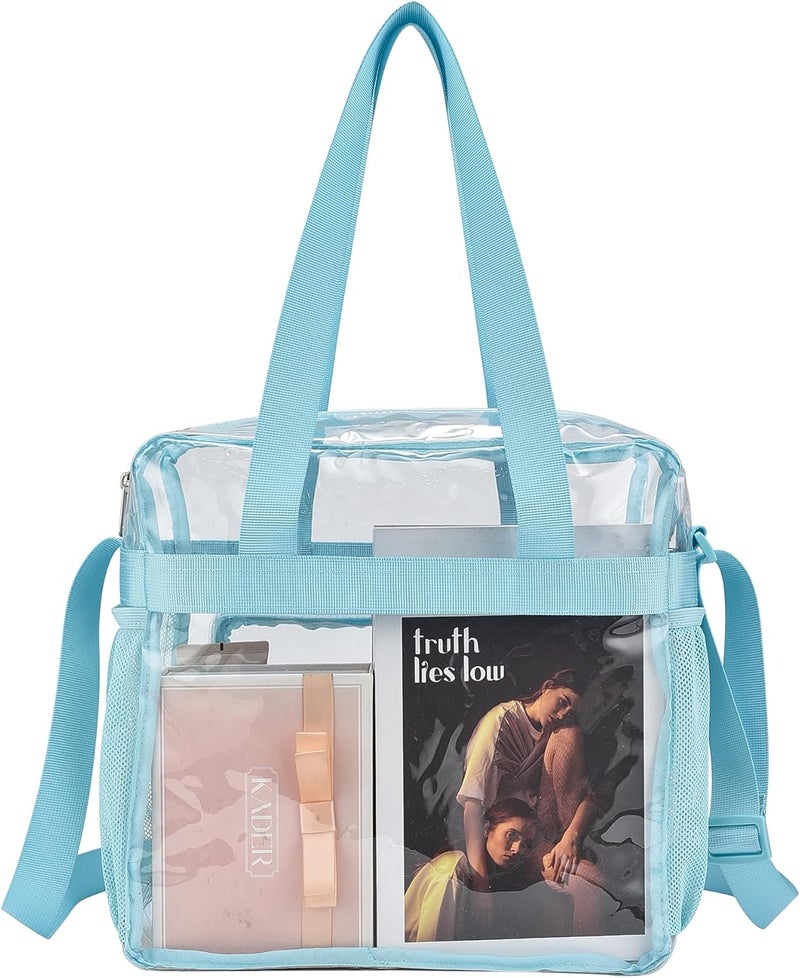 Busiuw Clear Bag for Stadium Events 12x12x6, Clear Bag Clear Tote Bag with Reinforced Straps for Sporting Events Travel - Image 4
